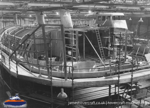 Vosper-Thornycroft VT1 under construction -  (credit: The <a href='http://www.hovercraft-museum.org/' target='_blank'>Hovercraft Museum Trust</a>).